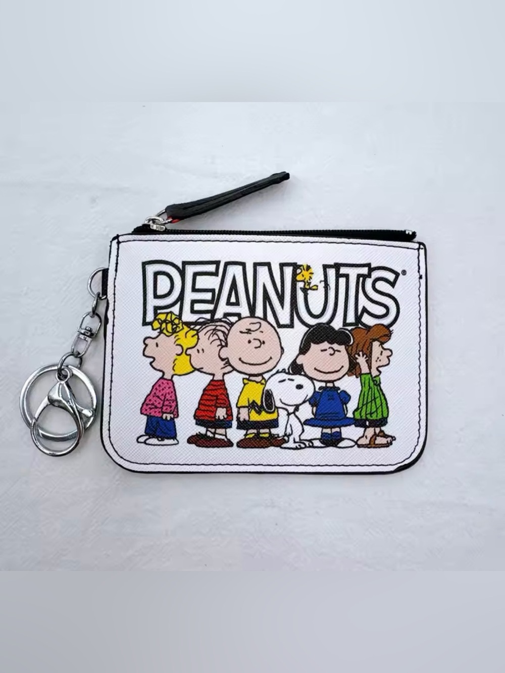 Peanuts Wristlet Pouch - White with Multi-Color Characters